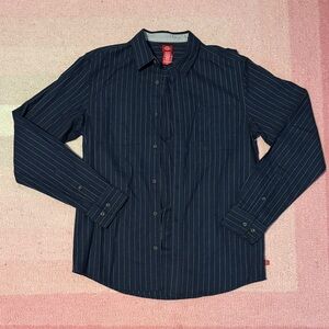 Dickies Dark Blue Pinstripe Button Down Shirt
